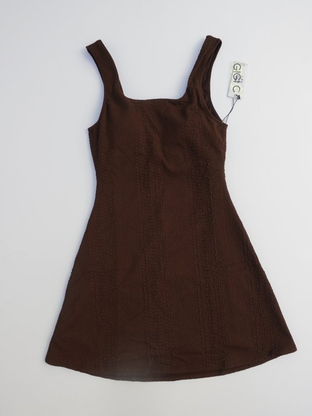 GIGI C Ezzie Sport Dress textured in Chocolate size S sporty tennis activewear